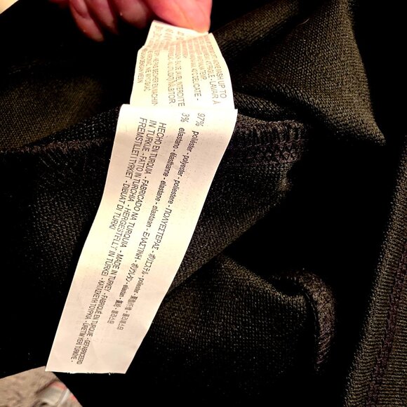 NWOT Zara Basic Black Thick Ponte Pintuck Knit Knee Length Pencil Skirt M - Picture 7 of 8